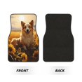 thumbnail image 2 of Fotbe Pastoral Sunflower Corgi Juego de 4 Tapetes para Auto con Estampado – Alfombrillas de Goma Reforzada, Diseño Antideslizante, Protección para Todo el Año – Vehículos, Autos, Camionetas y SUVs, 2 of 7