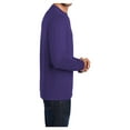 thumbnail image 3 of Mens Long Sleeve Core Blend Cotton/Polyester Tee Purple Medium, 3 of 6