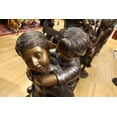 thumbnail image 4 of Nifao Boy Giving Girl Piggyback Ride Bronze Statue – Home Decor Sculpture, 23"L x 16"W x 46"H, 4 of 13