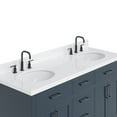 thumbnail image 4 of Ariel Hepburn 72 In. Double Oval Sink Bathroom Vanity With Carrara White Quartz Countertop 1.5 Edge In Midnight Blue, 4 of 10
