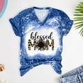 thumbnail image 4 of EQWLJWE Women Blessed Mama T-Shirt Blessed Mom Shirts Blessed Leopard Floral Mother Tee Tops, 4 of 5