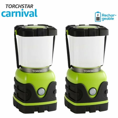 TORCHSTAR 2 Pack Rechargeable LED Camping Light, LED Camping Lantern, LED Emergency Light for Hiking, Fishing, USB