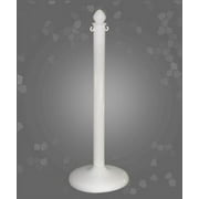 Plastic Stanchion Floor Post with Base White 3" X 38"