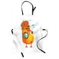 thumbnail image 1 of Cartoon Apron Private Detective Duckling Character with a Magnifying Glass and Pipe Duck Sherlock, Unisex Kitchen Bib Apron with Adjustable Neck for Cooking Baking Gardening, Multicolor, by Ambesonne, 1 of 3
