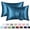 Dark Blue, variant on YYhl 1Pair Silk Pillowcase for Hair and Skin Pillow Case Envelope Closure Soft Breathable Smooth Cooling Covers for Sleeping Standard Size 20"X 26"