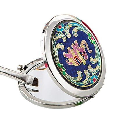 Indian Elephant Blue MetalWalmartpact Mirror in Gift Box by, package quantity: 1 By