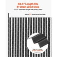 thumbnail image 6 of KFFKFF Privacy Slats with Bottom Lock, Single-Wall Vertical Slats for Chain-Link Fencing, Durable HDPE Chain Link Slats for 6' Tall Fence in Farm, Garden, Sports Ground (Black), 6 of 9