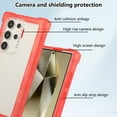 thumbnail image 3 of Allytechgroup for Samsung Galaxy S24 Ultra Clear Case, Hybrid TPU PC Rugged Corner Protective Matte Back Cover Anti-Scratch Not-Yellowing Phone Case Cover for Samsung Galaxy S24 Ultra, Red, 3 of 8