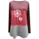 thumbnail image 2 of Sonducket Suéter suelto de manga larga para mujer, camisa, suéter de cuello redondo, sudadera informal con estampado para niña Prendas para la parte del cuerpo rojo oscuro 3XL Sonducket AP003825-18, 2 of 3