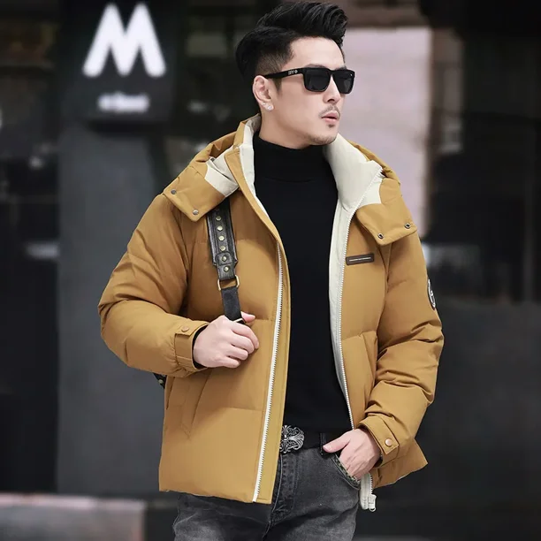 Chaqueta de plumón ultraligera para hombre, ropa de diseñador, chaqueta de invierno con relleno de plumón de pato para hombre, abrigos informales para hombre