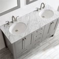 thumbnail image 6 of Vinnova Gela 60" Double Vanity in Gray with Carrara White Marble Countertop and Mirror, 6 of 7