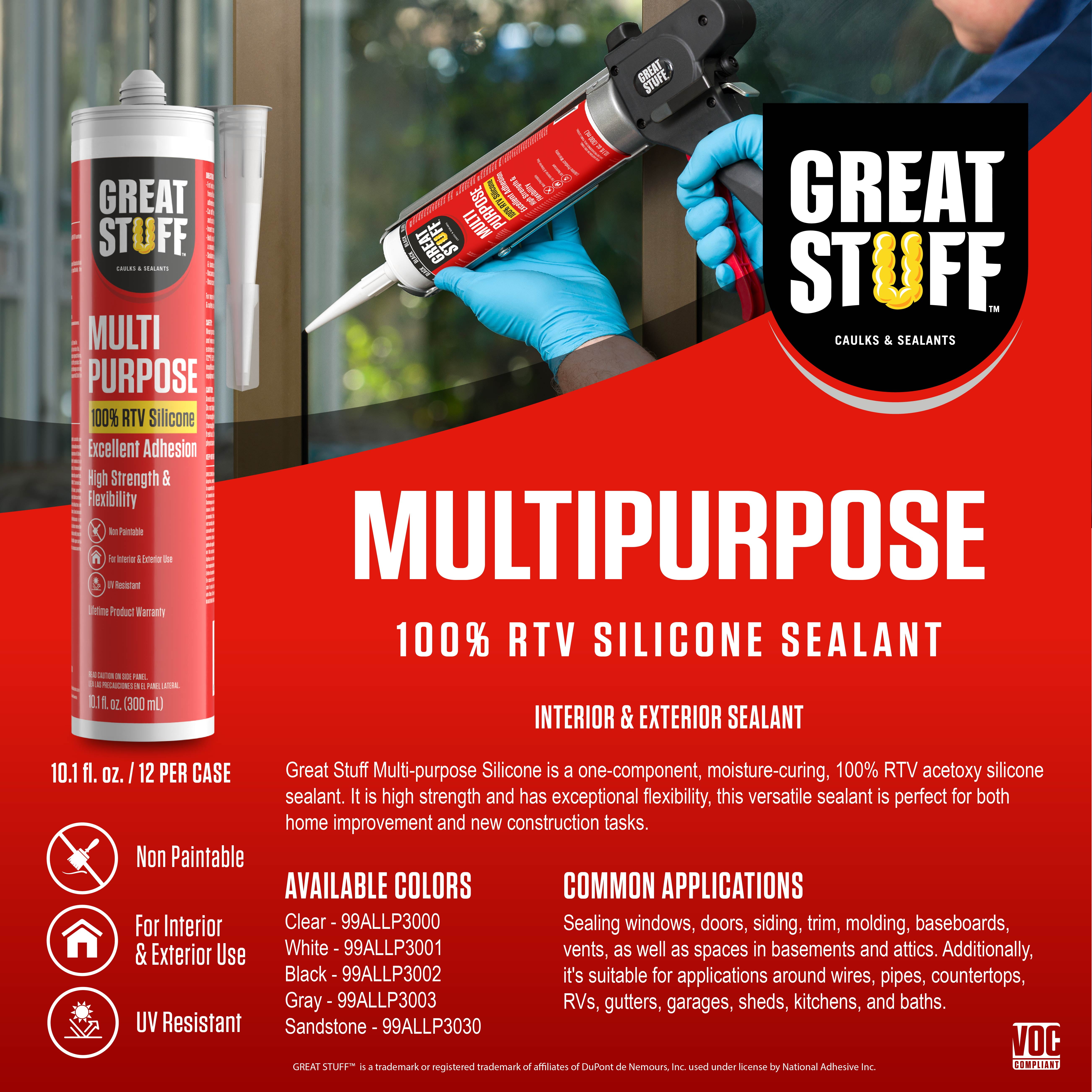 Premium 100% RTV Silicone Sealant (Available in Multiple Colors)