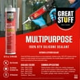 thumbnail image 6 of Great Stuff Multi Purpose 100% Silicone Caulking Sealant Waterproof, White Silicone Caulk 12 Pack, 6 of 9