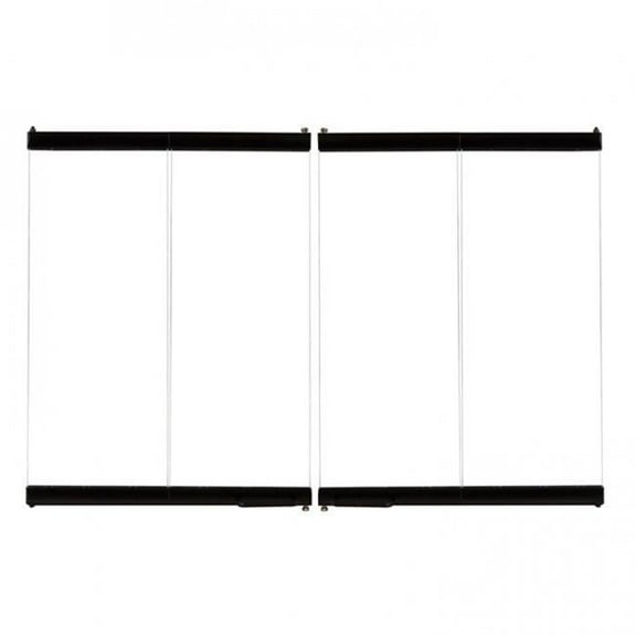 Superior BD50 50 in. Extruded Aluminum Bi-Fold Doors with Door Track & Rail - Black