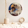 thumbnail image 5 of Daiia Eagle With USA Flags Printed Pattern Ceramic Plate Dinner Plates Bone China Decorative Plates with Display Stand Art Ceramic Ornaments for Wall Hanging Decoration-7in, 5 of 6