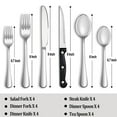 thumbnail image 2 of GPED 24 Piece Silverware Set with Steak Knives, Stainless Steel Flatware Set, Cutlery Set Service for 4, Mirror Polished Utensils Set, Forks and Spoons Silverware Set, Dishwasher Safe, 2 of 7