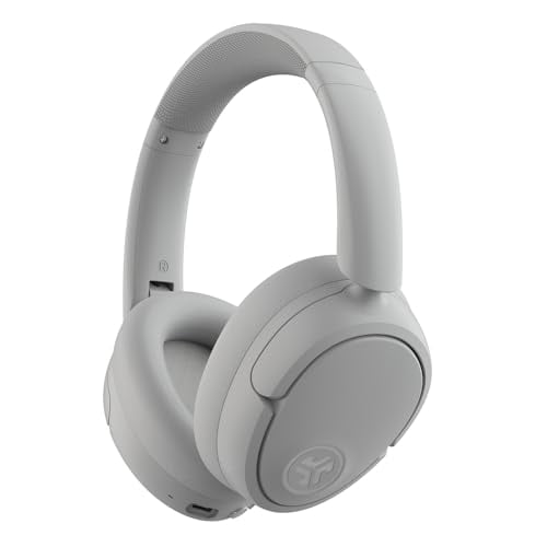 JLab JBuds Lux ANC Auriculares inalámbricos, Blanco nube, Cancelación activa de ruido híbrida, Sonido personalizable, Compatible con audio espacial, Auriculares Bluetooth supraaurales premium