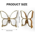 thumbnail image 3 of Decorative gold Butterfly Mirrors - Gold Resin and Glass Wall Decor, Perfect for Victorian and European Themed Homes, 3 of 7