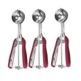 thumbnail image 2 of bedienty 1.97 Inches Ice Cream Scoop Stainless Cookie Spoon Fruit Potato Digging Ball Scooper Wine Red 3Pcs, 2 of 6