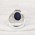 thumbnail image 5 of Lapis Lazuli Mans Ring, Natural Afghani Lapis Lazuli, Silver Jewelry, 925 Silver Ring, Birthday Gift, Heavy Mens Ring, Arabic Design, Ottoman Style Ring, Christmas, Turkey Mens Signet Ring, 5 of 5