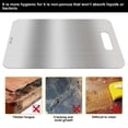 thumbnail image 5 of Deago Stainless Steel Cutting Board for Kitchen, Double-Sided Food Grade Cutting Board, SUS 304 Chopping Board for Meat,Fruit,Vegetable (13×9 in）, 5 of 9