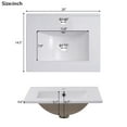 thumbnail image 4 of 20 Inch Modern Small Bathroom Vanity Cabinet with Ceramic Basin, Bathroom Vanity with Sink and Soft-Close Door, Single Vanity Cabinet with Basin and Ample Storage, White, 4 of 9