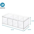 thumbnail image 3 of iDesign Crisp BPA-Free Plastic Stackable Tea Packet Storage Organizer Drawer with Lid for Kitchen Cabinets and Countertops - 12.50" x 6.50" x 4.50", Clear, 3 of 7