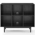 thumbnail image 3 of Crosley Furniture Liam Bibliothèque Cubique de Rangement pour Disques à 6 Casiers en Bois, Noire, 3 of 11