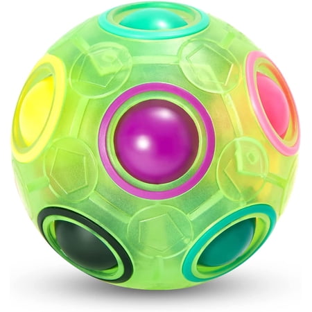 Boule Puzzle Magique Arc-en-Ciel - Jeu Anti-stress Pour Enfants Et Adultes | 11 Billes Colorées - 68 Mm