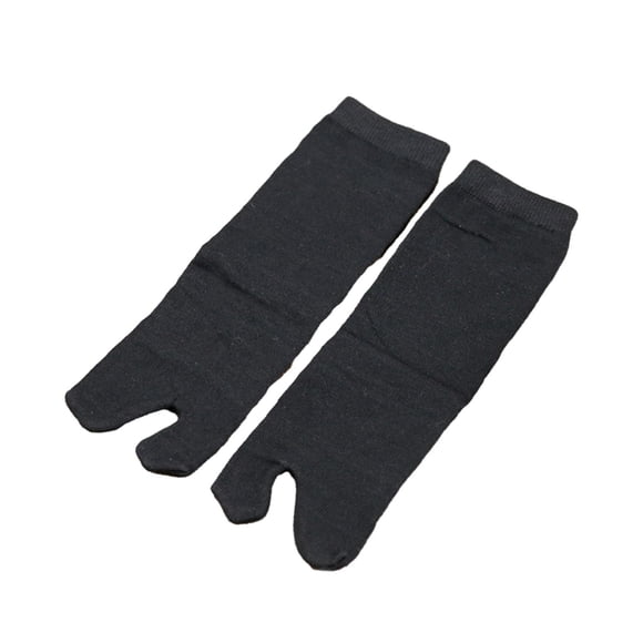 Tabi Socks Soft 2 Toe Flip Flop Socks for Indoor and Outdoor Travel Shopping black