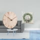 thumbnail image 2 of Reloj de pared creativo de madera maciza y funda de almohada navideña, cojín decorativo silencioso que no hace para restaurante, oficina, hogar, 2 of 8