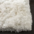 thumbnail image 3 of SAFAVIEH Arctic Giselle Solid Polyester Shag Area Rug, Ivory, 7' x 7' Square, 3 of 7