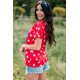 thumbnail image 2 of ABPHQTO Camiseta roja con bolsillo de parche y estampado de estrellas de EE. UU. para mujer, 2 of 5