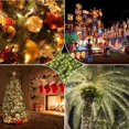 thumbnail image 5 of Morttic Solar Fairy Lights Outdoor ,Waterproof 98ft 300 LED Solar String Lights 8 Modes Dark Green Leather Wire Lights for Tree Garden Patio Wedding Party Yard Christmas Decor Multicolor, 5 of 10