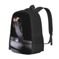 thumbnail image 1 of Sikiie Black Cobra Snake Print Simple Backpack, Large Capacity Adjustable Shoulder Strap Campus Backpack Travel Sports Bag, Unisex, 1 of 6