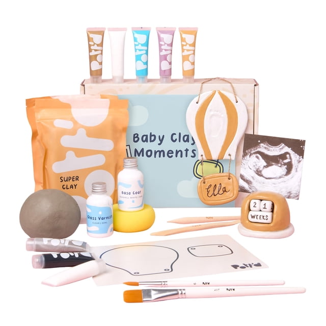 Kit de cerámica mini Pott'd con arcilla de secado al aire y pinturas