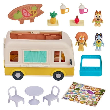 Bluey, Juice Truck Vehicle, Bluey, Bingo, Indy 3 inch Figures, Preschool, Ages 3+