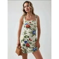 thumbnail image 2 of Printed Bodycon Mini Dress with Square Collar, 2 of 7