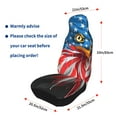 Sigee Eagle Head With American Flag for Universal Car Seat Covers