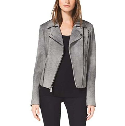Michael Kors Women's Motorcycle Leather Jacket