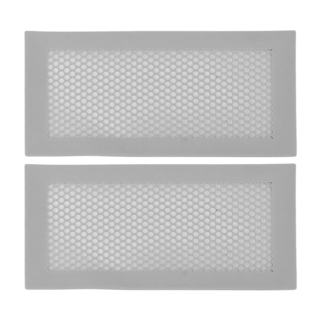 cubiertas de ventilación a prueba de bebés, de silicona suave y segura para el suelo del hogar, para atrapar residuos, cabello, insectos, color gris.