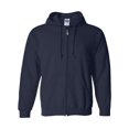 thumbnail image 1 of Gildan - Sudadera con capucha y cierre completo pesado para adulto, azul marino, extragrande, 1 of 1