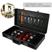 Anqidi Black Barber Tool Travel Case Stylist Hairdressing Toolbox Portable Clipper Trimmer Organizer Suitcase w/Lock