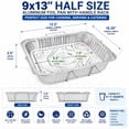 thumbnail image 2 of VeZee 9x13 Inch Half Size Disposable Aluminum Pans with Handle Rack – BPA-Free, Non-Stick, Ideal for Baking & Catering:100CT, 2 of 5