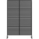 thumbnail image 3 of Historyli Panel Separador Exterior Metal Negro, Mampara Decorativa con Diseño Rayas, Anticorrosivo, 3 of 8