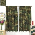 thumbnail image 6 of Barn Door Valance Curtain Rustic Wood Farmhouse Door Pattern Western Country Rod Pocket Valance Window Treatments 1 Panel Short Curtains for Kitchen Living Room Decor 54 x 18 in, 6 of 6