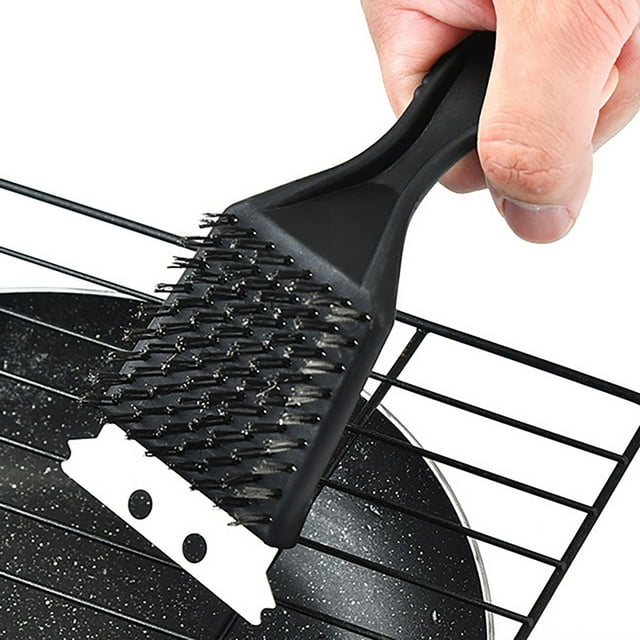 Ensemble de Brosses de Nettoyage pour Gril Robustes avec Poignée Ergonomique pour Récurer le BBQ et Cuisiner à l'Extérieur