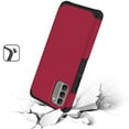 thumbnail image 3 of MK Armor Case for Nokia G400 5G and Vertical Nylon Belt Holster (Magenta/Grey), 3 of 9