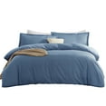 thumbnail image 4 of LammaLoe California King Duvet Cover Set, Luxury Microfiber Bedding Sets with 2 Pillow Shams,, Blue Heaven, 4 of 11