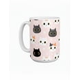 thumbnail image 2 of Duo de tazas de cerámica 445 ml diseño cute de gatos, 2 of 7